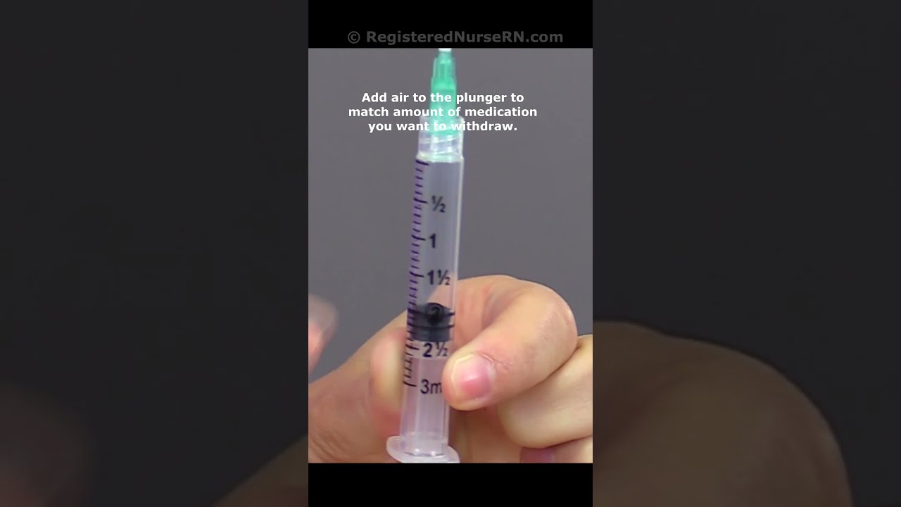Inject Air Into A Vial For Medication Administration Nursing Tip Shorts