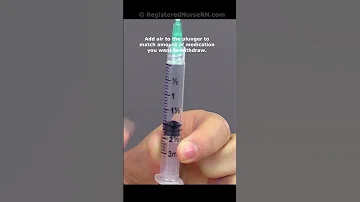 Inject Air Into A Vial For Medication Administration Nursing Tip Shorts 