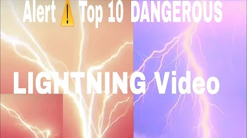 Alert ⚠️ Top 10 Dangerous Lightning Strikes Thunder Sound | #alert #lightning #video 🌩