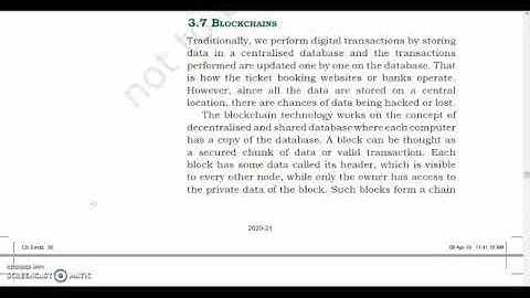 #Class XI# NCERT# CS# Chapter 3: BLOCKCHAINS#