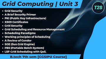 Grid Computing Unit 3 | Notes | Btech | 7th sem [GGSIPU Course]