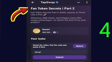 Fan Token Secrets |Part 2 | Tapswap Code