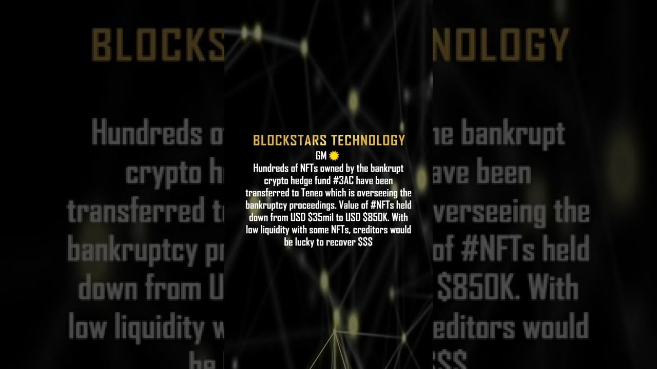 Hundreds of NFTs owned by the bankrupt crypto hedge fund 3AC have been  transferred to Teneo - YouTube