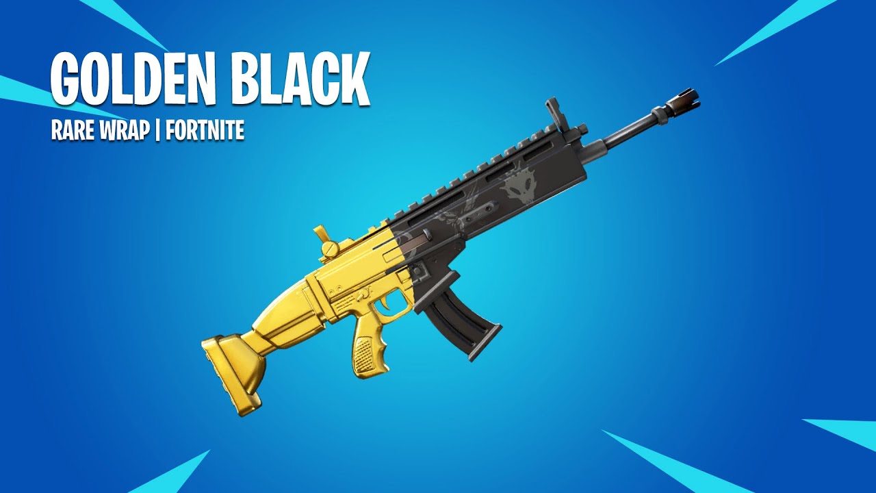 Golden Black Rare Wrap Fortnite YouTube