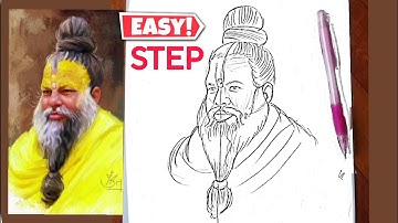 Premanand ji Maharaj Drawing || Bhajan marg Premanand Maharaj Drawing