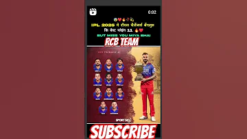 RCB TEAM 2025 KE LIA TAIYARI HAI ABLKI BAR RCB KA SARKAR 