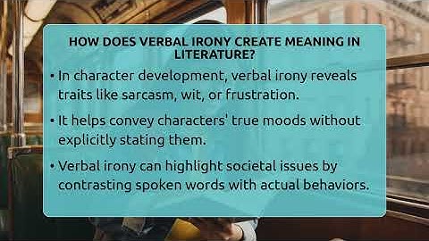 How Does Verbal Irony Create Meaning In Literature? - The Prose Path