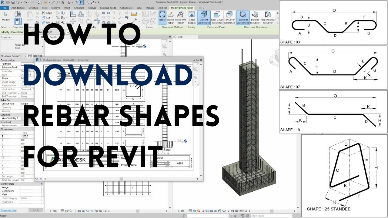 REVIT REBAR SHAPES AND SCHEDULES 