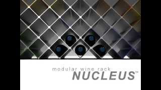 Modular wine rack Nucleus. Modern minimalist design in multi-colour anodised aluminium and infinitely expandable. Functional art 