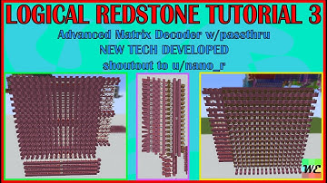 Logical Redstone Tutorial 3: 2 Tick pipelineable X,Y decoder with Passthrough!
