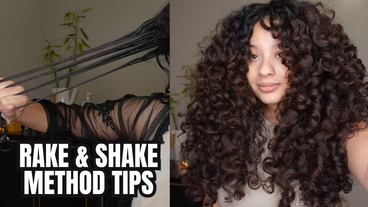 RAKE AND SHAKE METHOD FOR CURLY HAIR TIPS: Curly Hair routine for ...