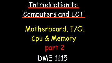 Motherboard, I/O, Memory and Cpu | DME 1115