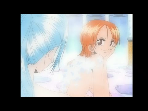 Nami bath scene and happiness punch | One Piece Alabasta scene #onepiece #anime #nami #vivi #luffy