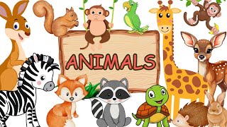 Animals names for kids/ 100 animals for kids/English vocabulary /#kidslearning /#preschoollearning