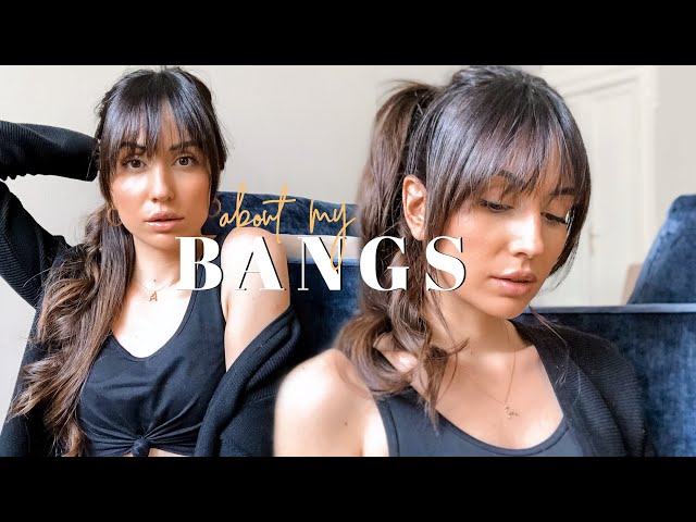 CURTAIN BANGS // How I Cut u0026 Style them at HOME class=