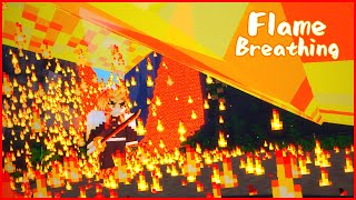 Rengoku's Flame Breathing Moves | Minecraft Demon Slayer Mod