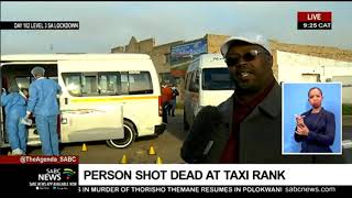 A taxi driver shot dead at a Cape Town taxi rank