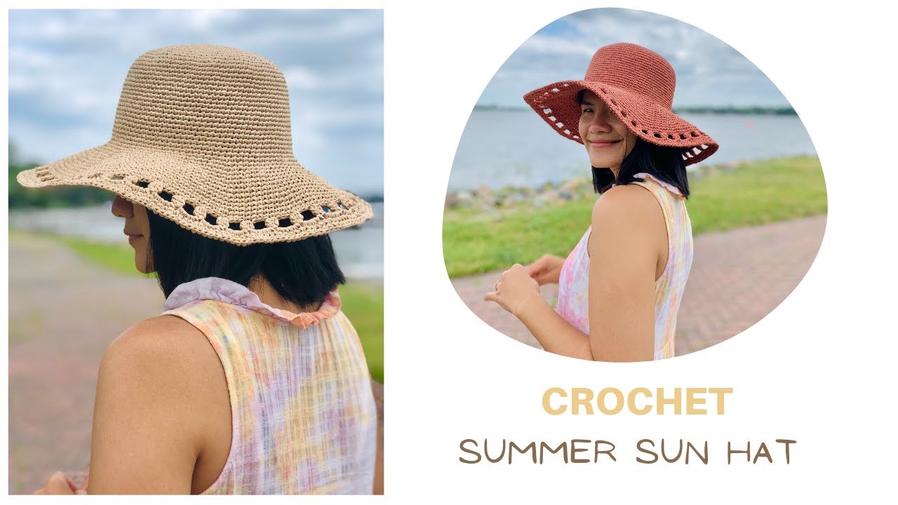 Crochet Sun Hat Tutorial: Raffia crochet hat tutorial with FREE