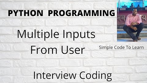Taking multiple inputs from user in Python
