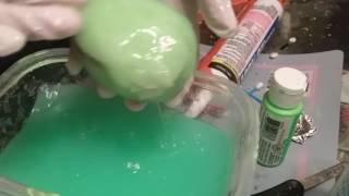 Fast forward of making a 3-D silicone mold/impression color change