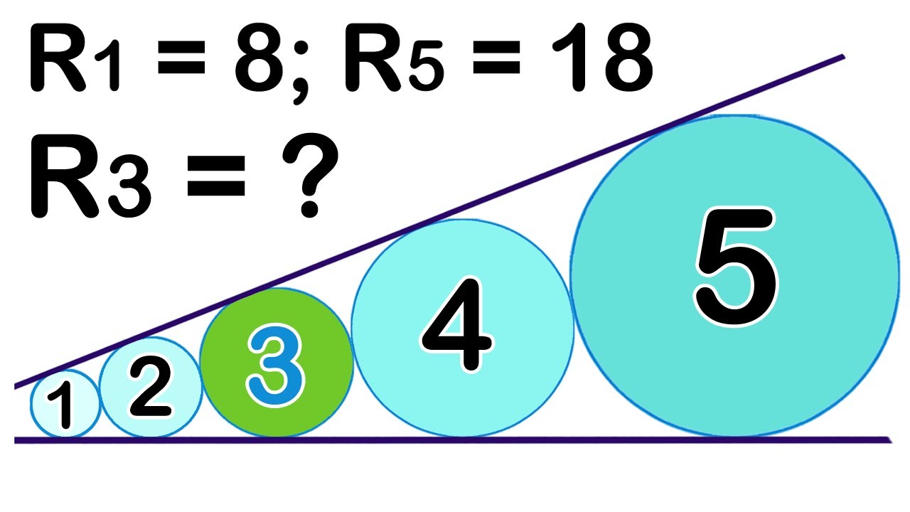 Find The Radius Of The Third Circle Geometry Challenge Math Olympiad Geometry And Algebra