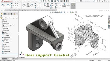 Solidworks Tutorial: Exercise #41 (Rear support bracket)