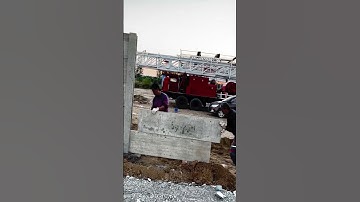 Precast wall panels installation process #smartwork #goodtools