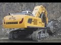 Liebherr R 970 SME Hochlöffel Bagger belädt Doosan DA 40 Dumper I Steinexpo 2014