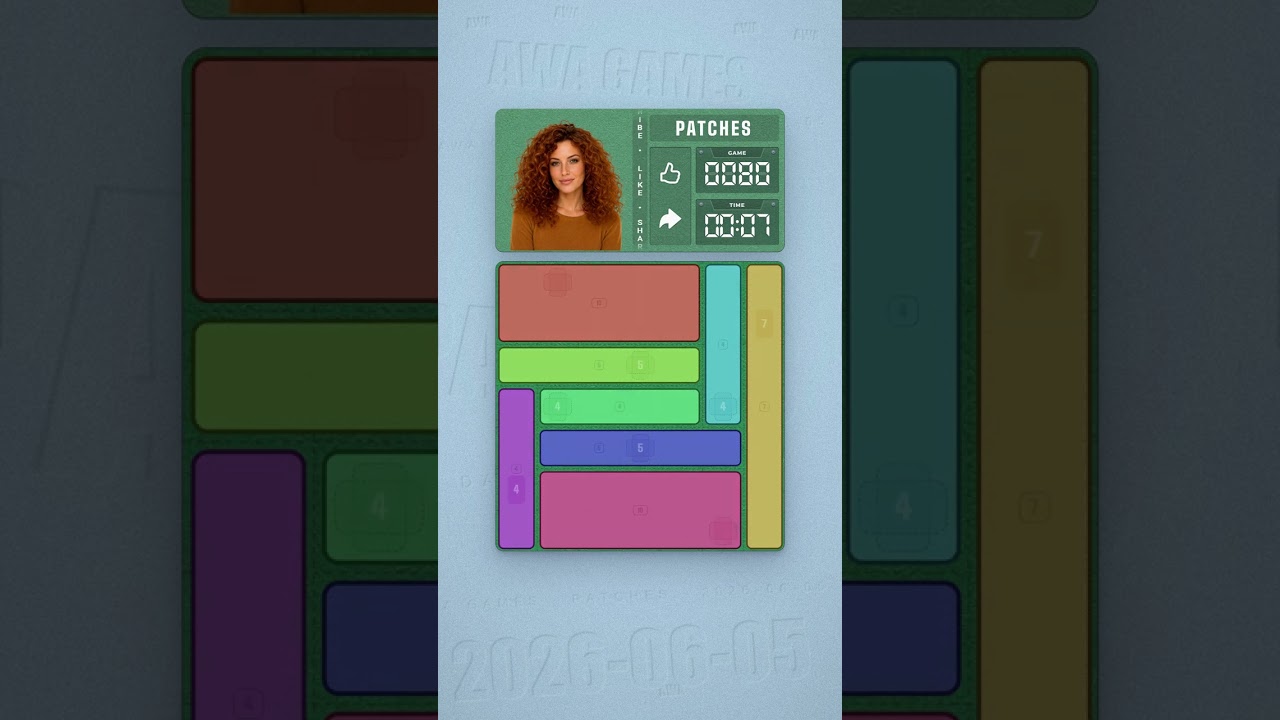 LinkedIn Patches #80 solved board for June 5, 2026, 7x7 grid