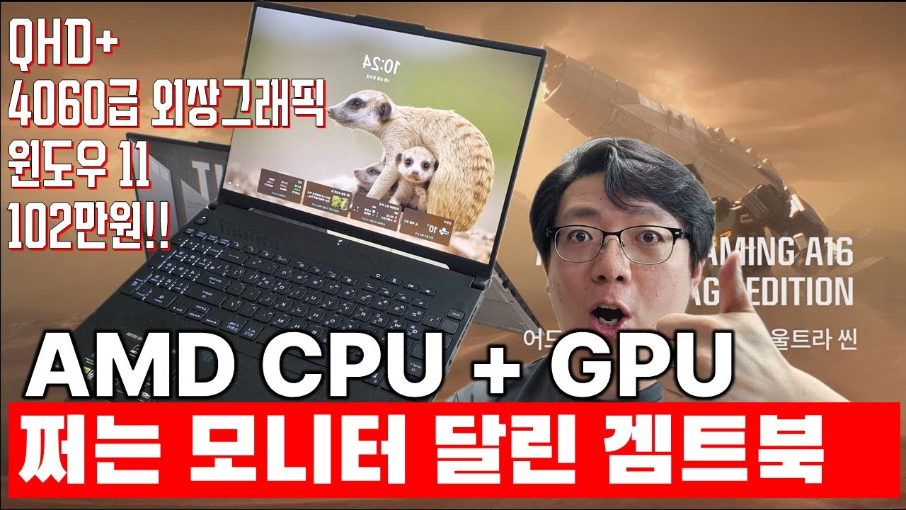 [리뷰] AMD CPU + GPU 쩌는 모니터 달린 겜트북 - ASUS TUF Gaming A16 FA617NSR N4014W
