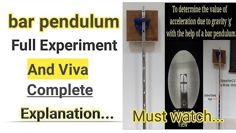 Bar pendulum - Full Experiment & Viva(English & Hindi) / practical file #shorts
