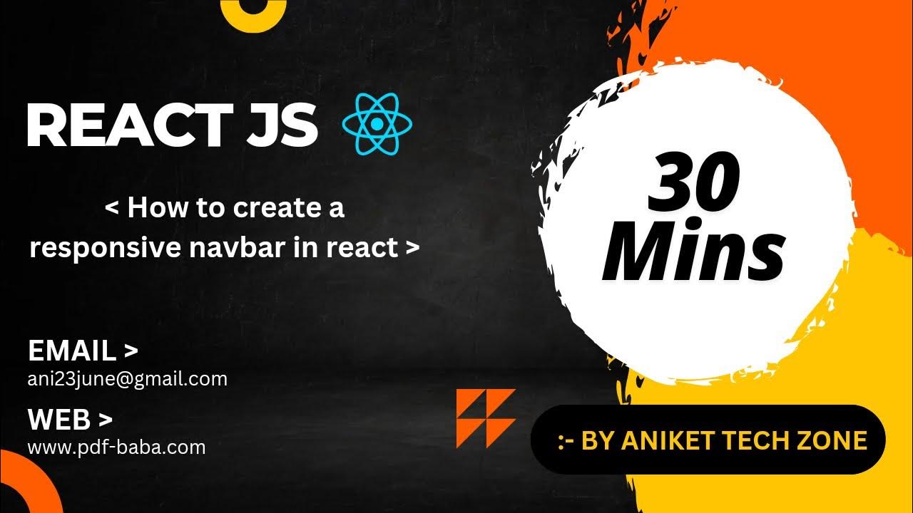How to Create a Responsive Navbar in React | Step-by-Step Tutorial with ...