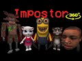 If MINION EXE, TALKING TOM, ANGELA, FOXY and OTHERS were the Impostors 🚀Among Us Minecraft 360°