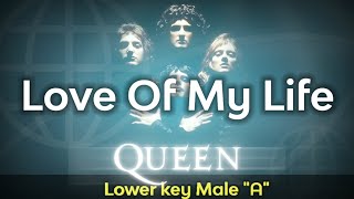 Love Of My Life - Queen (acoustic karaoke lower key)