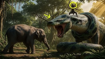 Brave Heroes Save Poor Elephant From Deadly Giant Mutant Python🐍
