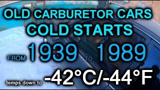 Old carbureted cars cold start compilation. Down to -42*C. Запуск карбюратора в сильный мороз. S4E20