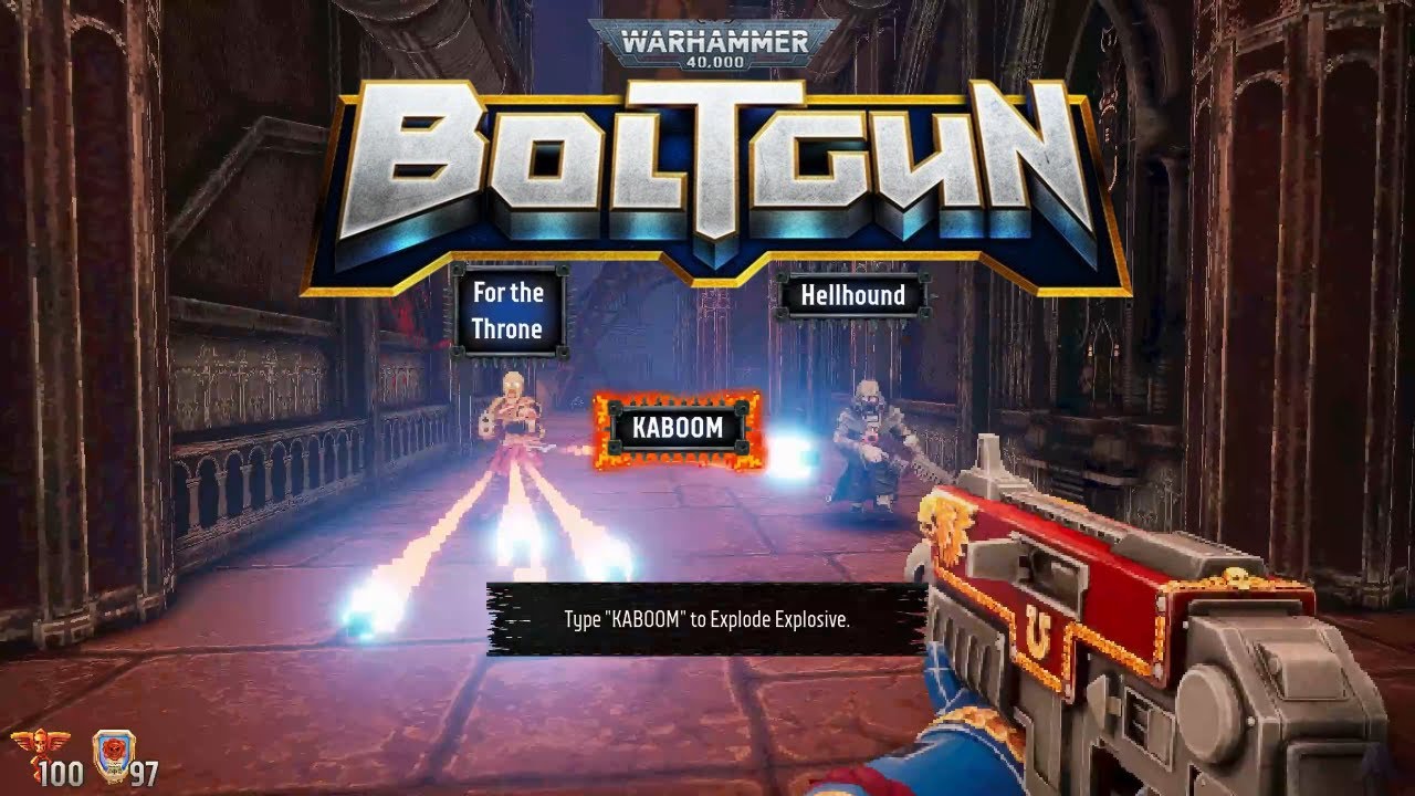 Warhammer 40k Boltgun Typing Through Battle