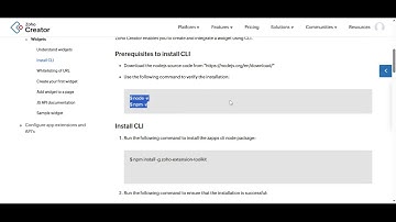 Install CLI (Command line interface) for zoho widget using commond center - Rahul Bindal