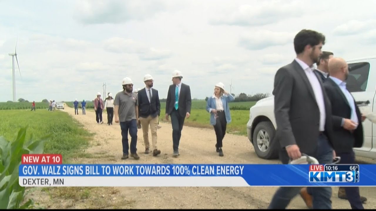 Minnesota Gov. Tim Walz signs bill to work toward 100% clean energy ...