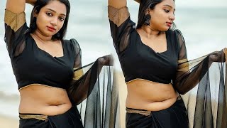 SuryaPrabha New Black Saree Video - YouTube