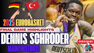 Dennis Schröder MVP Final | FULL GAME HIGHLIGHTS | EuroBasket 2025 Germany vs Türkiye #basketball