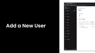 Add a New User