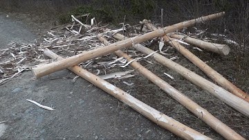 Log Peeling with a Draw Knife
