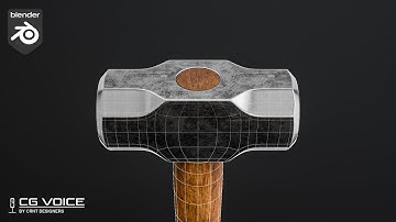how to model this Sledgehammer in blender _ blender hammer modeling
