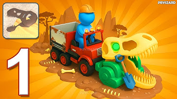 Fossil Dig - Gameplay Walkthrough Part 1 - Unveil The Hidden Dino Treasures (iOS, Android)