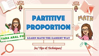 How to solve partitive proportion problems
