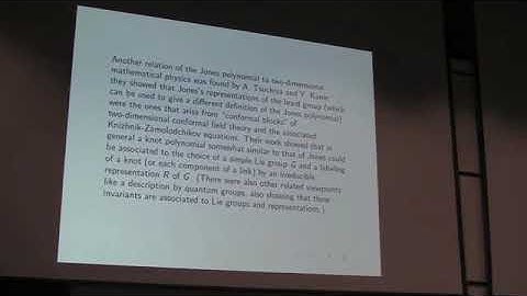 Edward Witten, A new look at the Jones polynomial of a knot