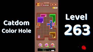 Catdom Level 263 walkthrough | Color Hole 🐱🕳️| Solutionguruji