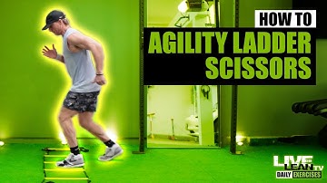 How To Do AGILITY LADDER STATIONARY SCISSORS | Exercise Demonstration Video and Guide