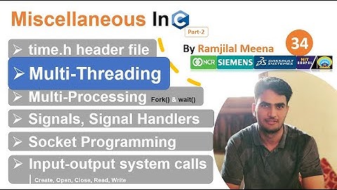 C_34 Multi-Threading In C Programming | pthread.h header pthread_create  pthread_join | parallelism